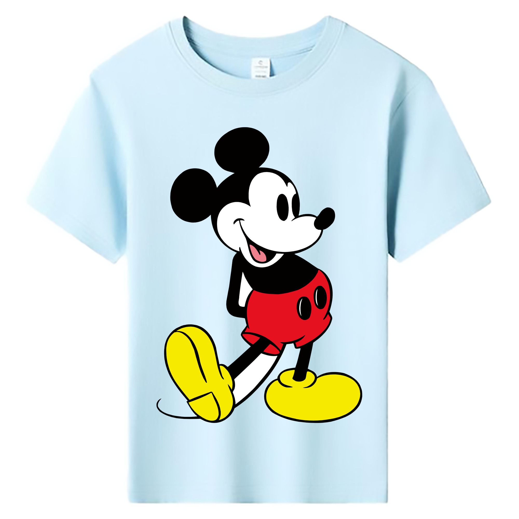 ミッキーマウス Mickey Mouse 綿100％キッズTシャツ（フロントプリント）